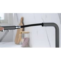 Смеситель для кухни Paulmark Serpentine Se213222-GRM серый металлик — 15