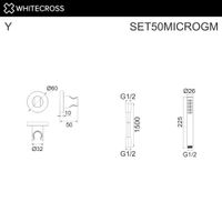 Душевой гарнитур WHITECROSS SET50MICROGM (оружейная сталь) — 2