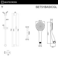 Душевой гарнитур WHITECROSS SET51BASICGL (золото) — 2