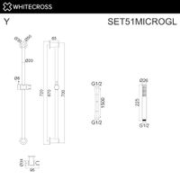 Душевой гарнитур WHITECROSS SET51MICROGL (золото) — 2
