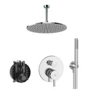 Система для душа скрытого монтажа Ideal Standard Ceraline SetA6939AA-4 6 в 1 верхний душ 300 мм черный матовый — 1