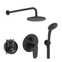 Система для душа скрытого монтажа Ideal Standard Cerafine Model O SetA7193XG 6 в 1 верхний душ 200 мм черный матовый — 1