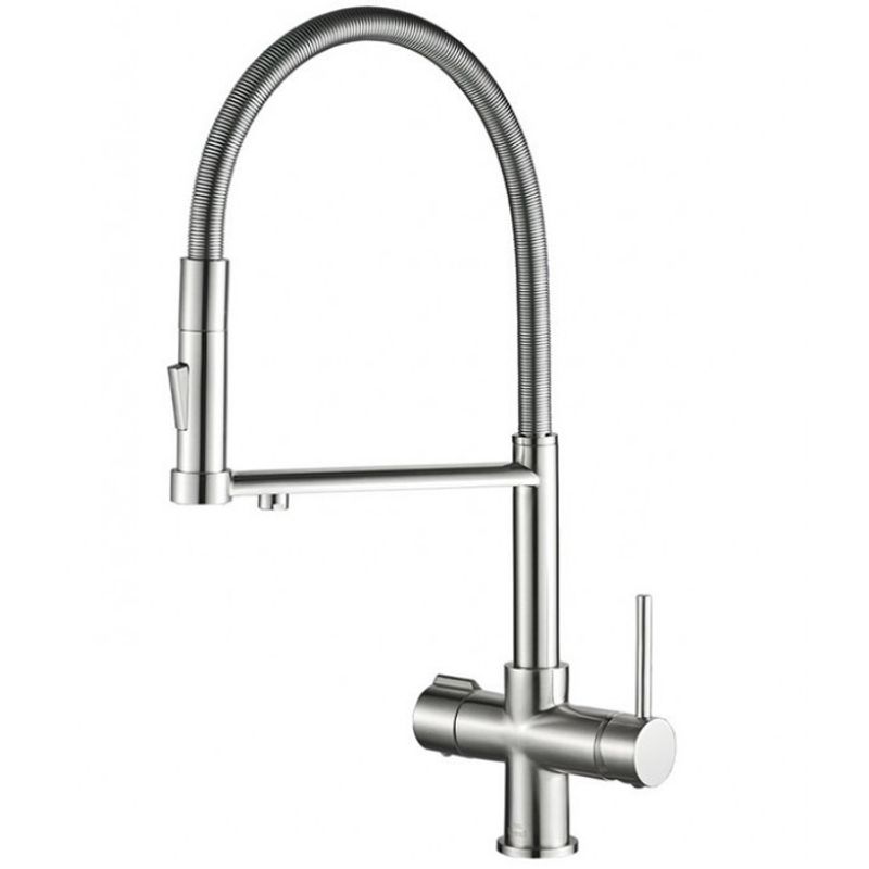 Смеситель для кухни ZorG Steel Hammer SH 2002 сатин