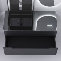 Тумба под раковину Jorno Shine 100 с МФУ подвесная / Shi.01.100-M/P/A антрацит — 3