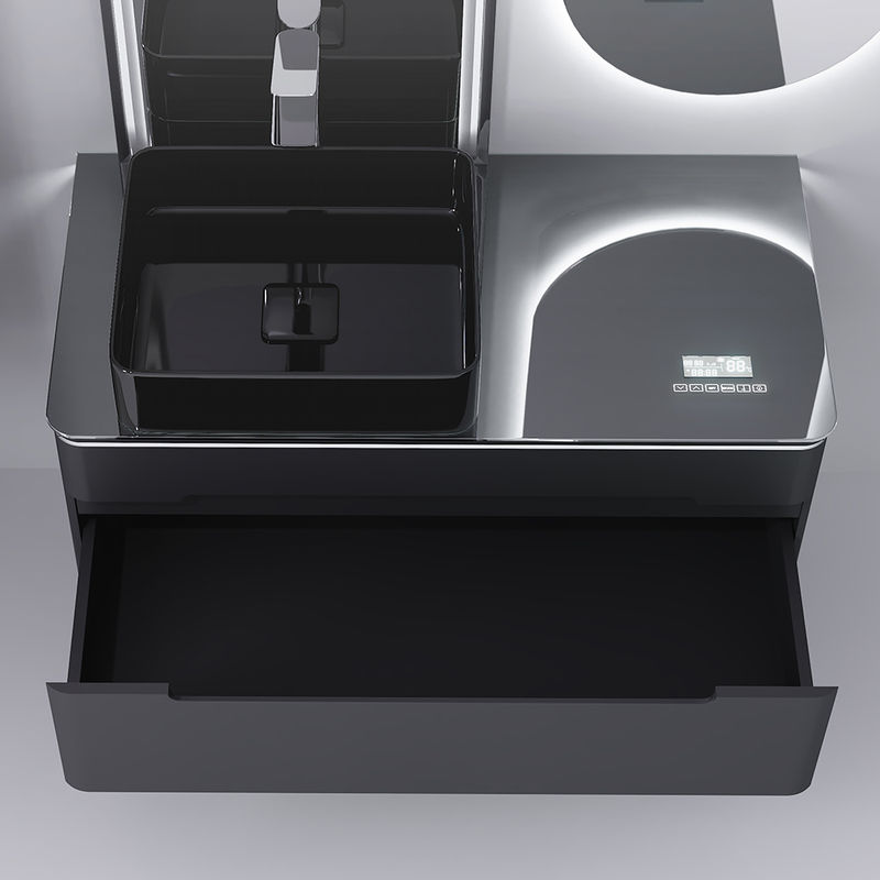 Тумба под раковину Jorno Shine 100 с МФУ подвесная / Shi.01.100-M/P/A антрацит