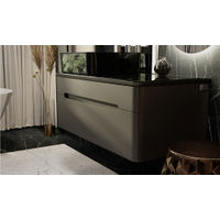 Тумба под раковину Jorno Shine 100 подвесная с подсветкой / Shi.01.100/P/A антрацит — 4