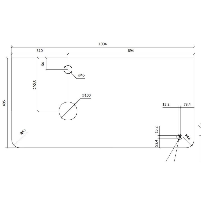 Тумба под раковину Jorno Shine 100 подвесная с подсветкой / Shi.01.100/P/A антрацит