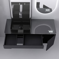 Тумба под раковину Jorno Shine 120 с МФУ подвесная / Shi.01.120-M/P/A антрацит — 4