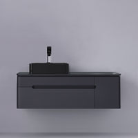 Тумба под раковину Jorno Shine 120 с МФУ подвесная / Shi.01.120-M/P/A антрацит — 2