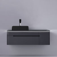Тумба под раковину Jorno Shine 120 подвесная с подсветкой / Shi.01.120/P/A антрацит — 4