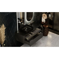 Тумба под раковину Jorno Shine 120 подвесная с подсветкой / Shi.01.120/P/A антрацит — 8