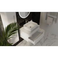 Тумба под раковину Jorno Shine 75 подвесная с подсветкой / Shi.01.75/P/W белая — 9