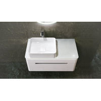 Тумба под раковину Jorno Shine 90 подвесная с подсветкой / Shi.01.90/P/W белая — 9