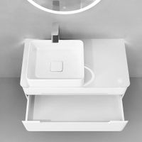 Тумба под раковину Jorno Shine 90 подвесная с подсветкой / Shi.01.90/P/W белая — 3