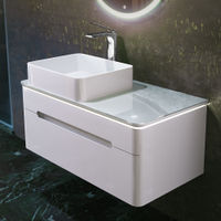 Тумба под раковину Jorno Shine 90 подвесная с подсветкой / Shi.01.90/P/W белая — 6