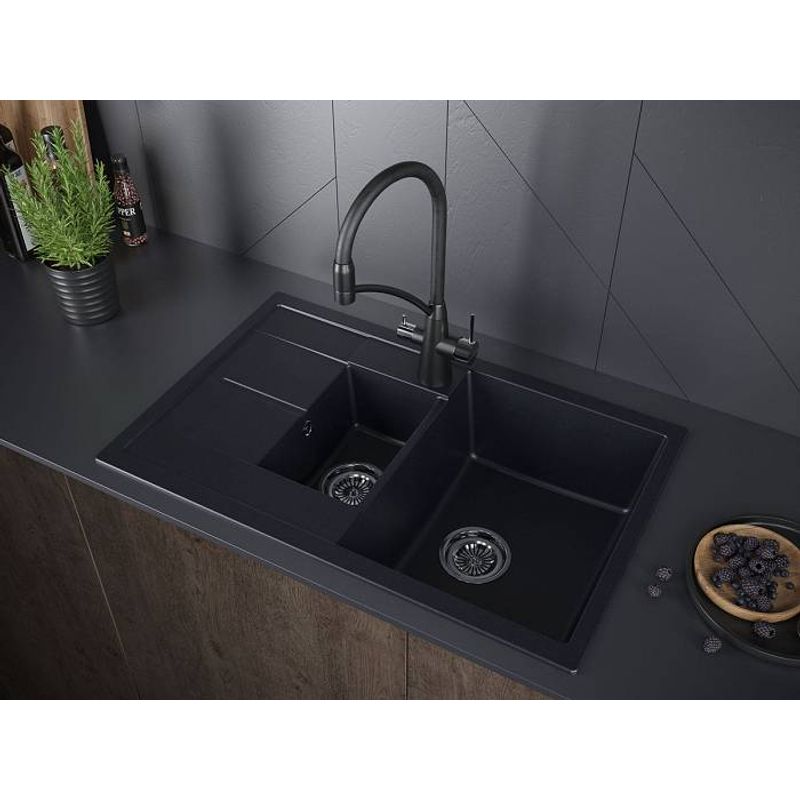 Смеситель для кухни Paulmark Siegen Si213111-418(BLM) черный металлик