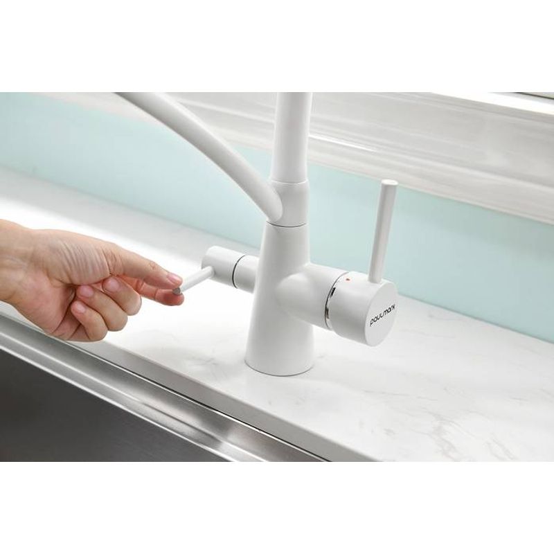 Смеситель для кухни Paulmark Siegen Si213111-431TW(WH) белый полностью