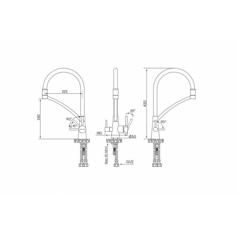 Смеситель для кухни Paulmark Siegen Si213111-431TW(WH) белый полностью