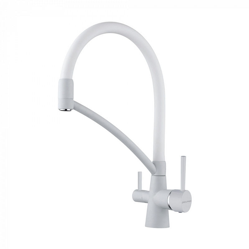 Смеситель для кухни Paulmark Siegen Si213111-431TW(WH) белый полностью