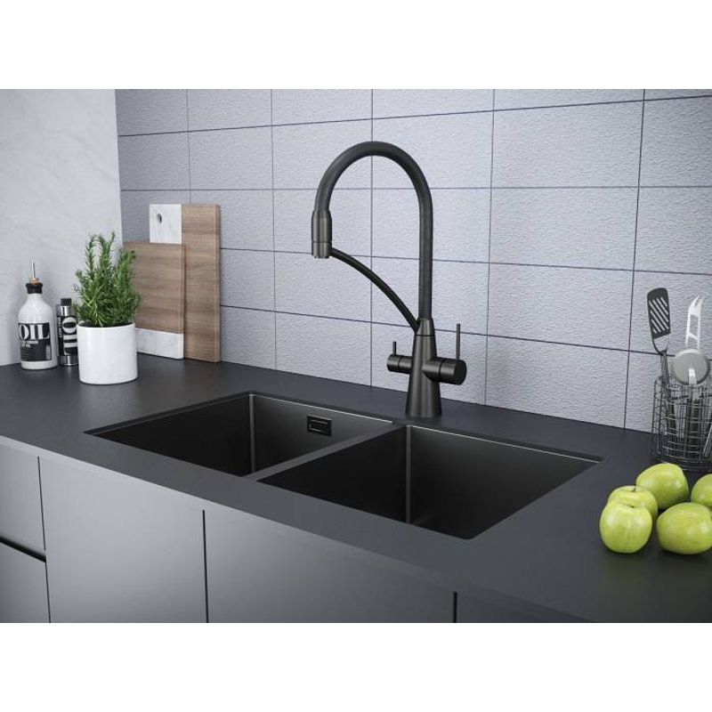 Смеситель для кухни Paulmark Siegen Si213111-GM вороненая сталь