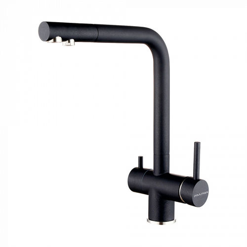 Смеситель для кухни Paulmark Skalen Sk213020-418(BLM) черный металлик
