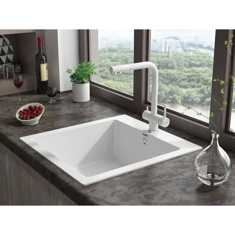 Смеситель для кухни Paulmark Skalen Sk213020-431 белый матовый