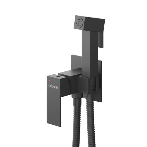 Встраиваемый гигиенический душ Cezares SLIDER-DIF-NOP черный матовый
