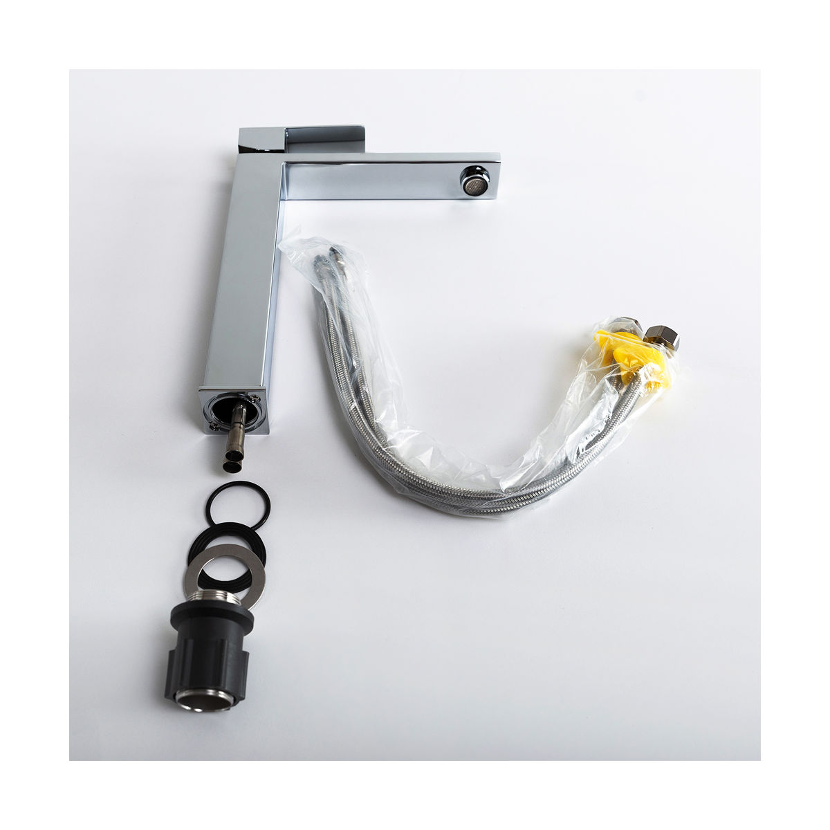 SLIDER-LC-01-W0 Смеситель для накладной раковины однорычажный, без донного клапана, хром