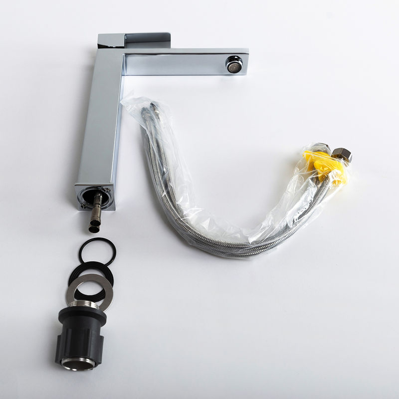 SLIDER-LC-01-W0 Смеситель для накладной раковины однорычажный, без донного клапана, хром