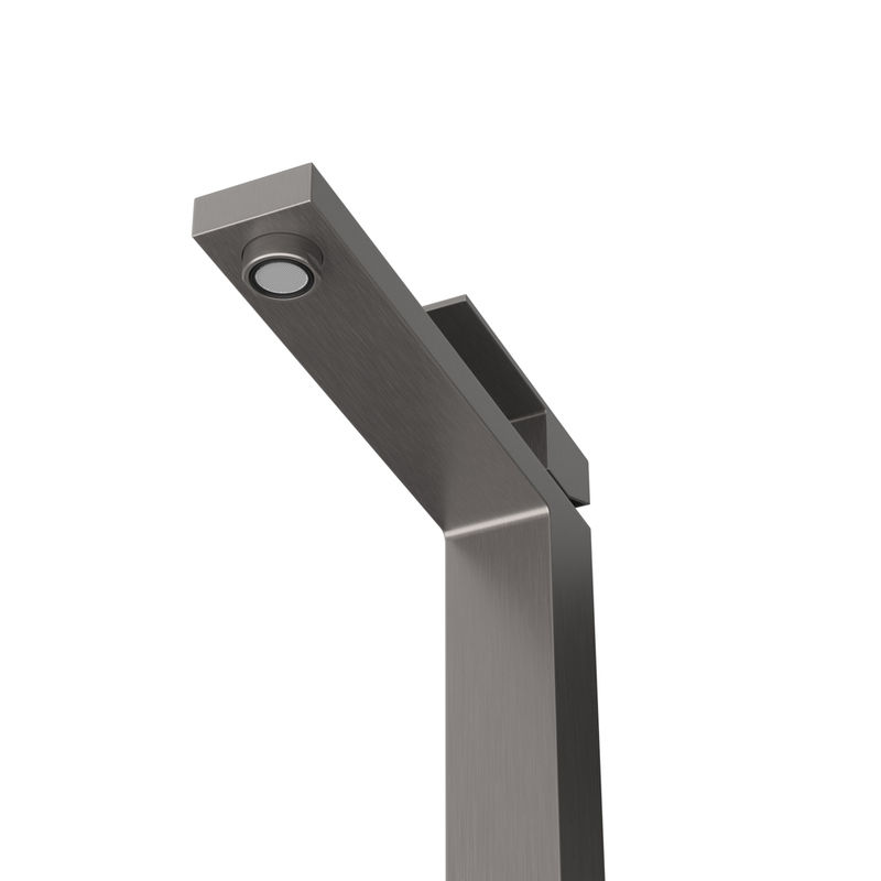 SLIDER-LC-GM-W0 Смеситель для накладной раковины однорычажный, без донного клапана, оружейная сталь
