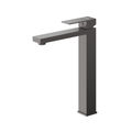 SLIDER-LC-GM-W0 Смеситель для накладной раковины однорычажный, без донного клапана, оружейная сталь