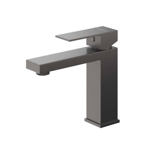 Смеситель для раковины Cezares SLIDER-LS-GM однорычажный с донным клапаном (оружейная сталь)