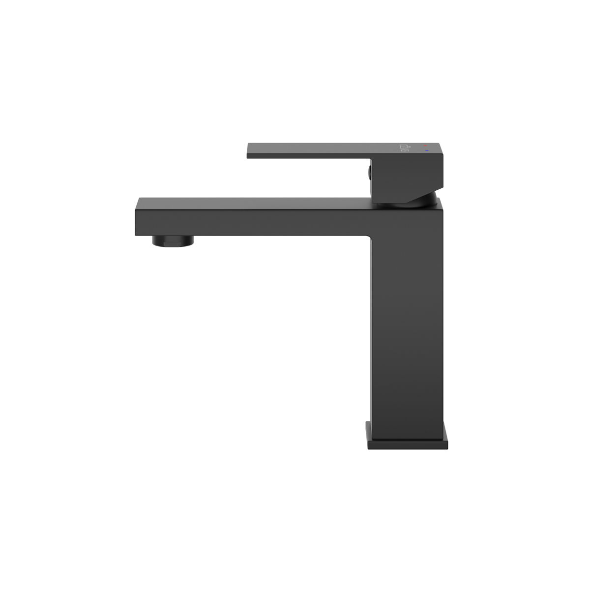 SLIDER-LS-NOP Смеситель для раковины однорычажный с донным клапаном, черный матовый