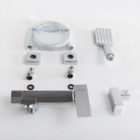 Смеситель для ванны Cezares SLIDER-VD-01 однорычажный в комплекте с ручным душем, шлангом и держателем (хром) — 4