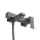 SLIDER-VD-GM Смеситель для ванны и душа однорычажный в комплекте с ручным душем, шлангом и держателем, оружейная сталь