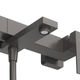 SLIDER-VD-GM Смеситель для ванны и душа однорычажный в комплекте с ручным душем, шлангом и держателем, оружейная сталь