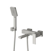 Смеситель для ванны Cezares SLIDER-VD-IN однорычажный в комплекте с ручным душем, шлангом и держателем (сатин) — 1