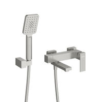 Смеситель для ванны Cezares SLIDER-VD-IN однорычажный в комплекте с ручным душем, шлангом и держателем (сатин) — 2