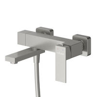 Смеситель для ванны Cezares SLIDER-VD-IN однорычажный в комплекте с ручным душем, шлангом и держателем (сатин) — 3