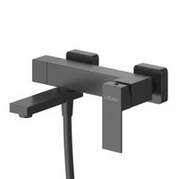 Смеситель для ванны Cezares SLIDER-VD-NOP однорычажный в комплекте с ручным душем, шлангом и держателем (черный матовый) — 3