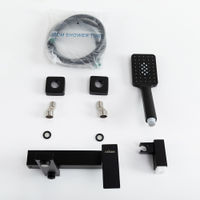 Смеситель для ванны Cezares SLIDER-VD-NOP однорычажный в комплекте с ручным душем, шлангом и держателем (черный матовый) — 6