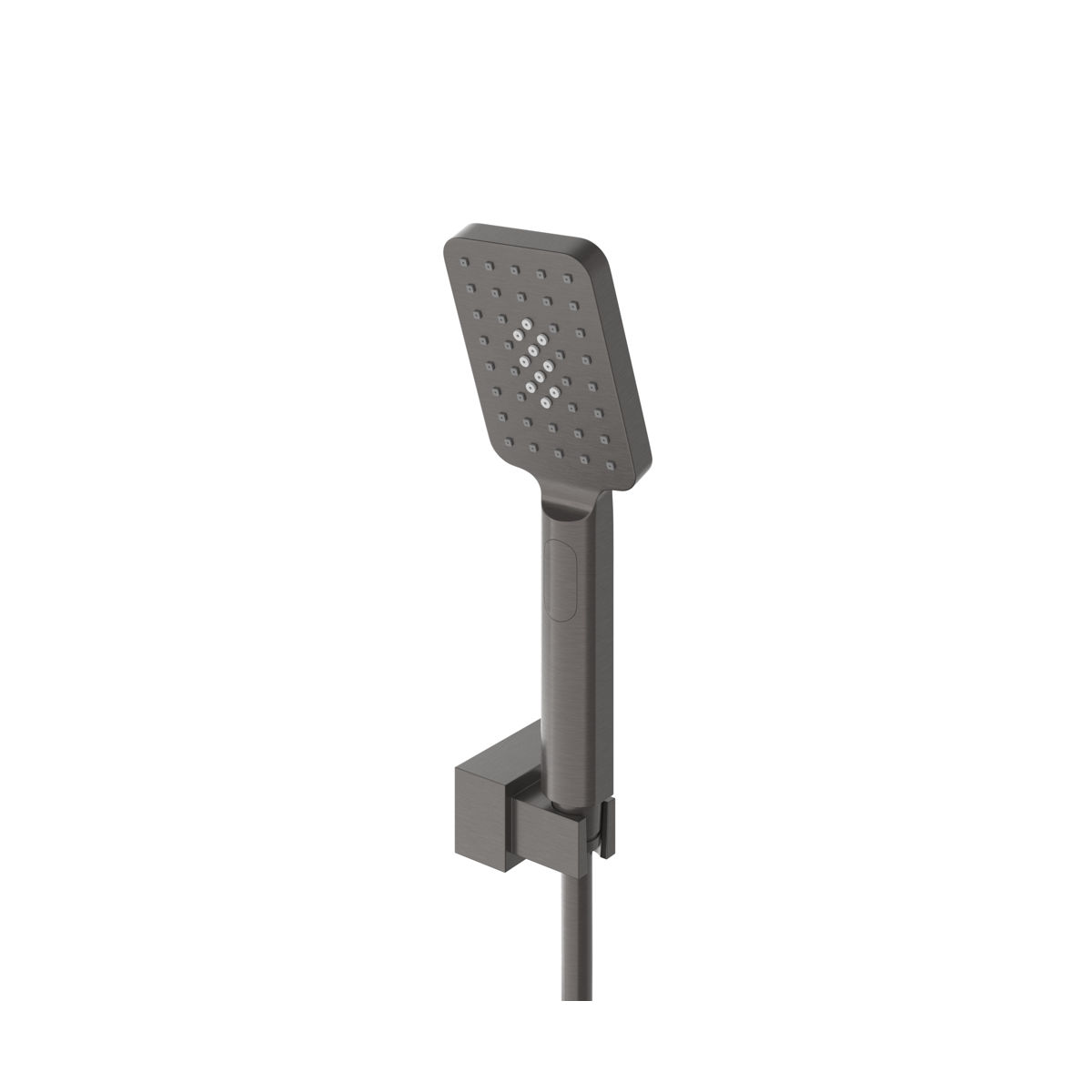 SLIDER-VDSET-GM Душевой комплект встраиваемый с изливом (смеситель, верхний душ, ручной душ со шлангом, излив, штуцер с держателем), оружейная сталь