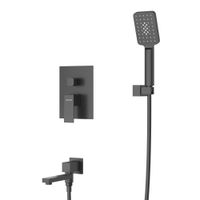 Душевая система скрытого монтажа Cezares SLIDER-VDSET-NOP с изливом (черный матовый) — 4