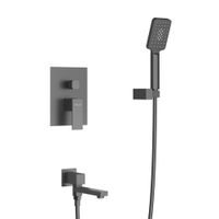 Душевая система скрытого монтажа Cezares SLIDER-VDSET-NOP с изливом (черный матовый) — 5