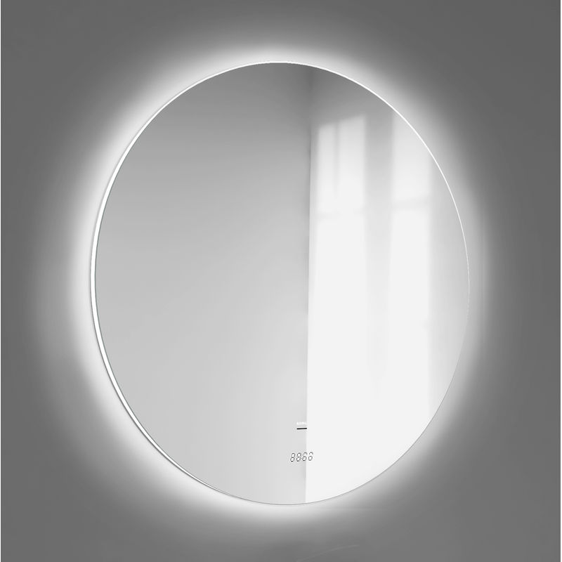 Зеркало Raval Solo 77 с подсветкой и часами / Solo.02.77/W/RL