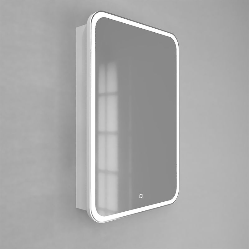 Шкаф с зеркалом для ванной Raval Split new 60x80 см Spl.03.60/W/RL с часами