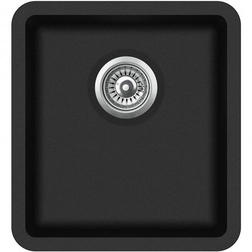 Кухонная мойка из искусственного камня AquaSanita Arca SQA 101 601 W black metallic