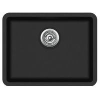 Кухонная мойка из искусственного камня AquaSanita Arca SQA 102 601 W black metallic — 1