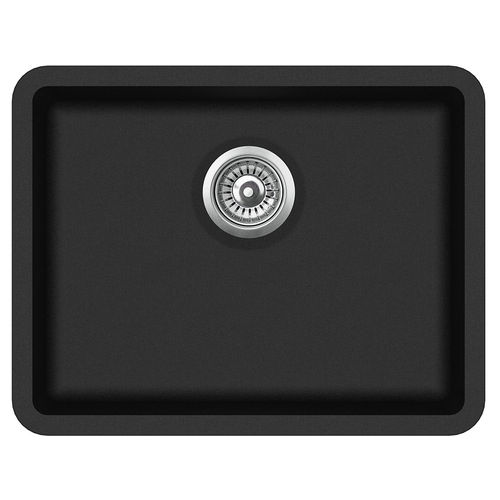 Кухонная мойка из искусственного камня AquaSanita Arca SQA 102 601 W black metallic