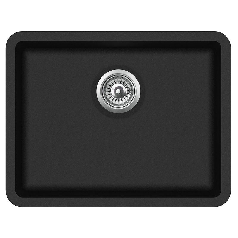 Кухонная мойка из искусственного камня AquaSanita Arca SQA 102 601 W black metallic